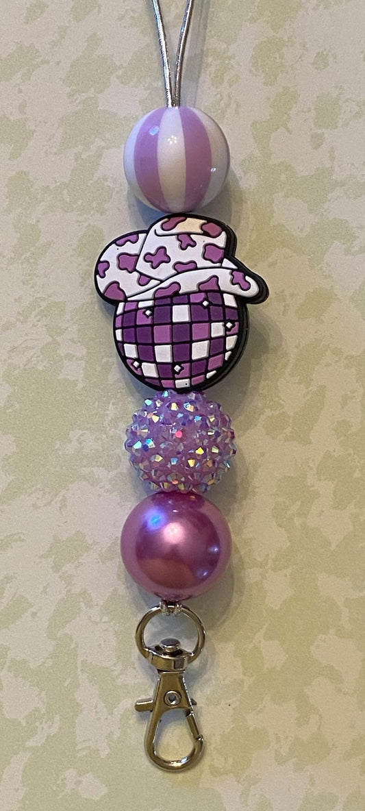 FH07 Disco Ball w Hat Freshie Hanger