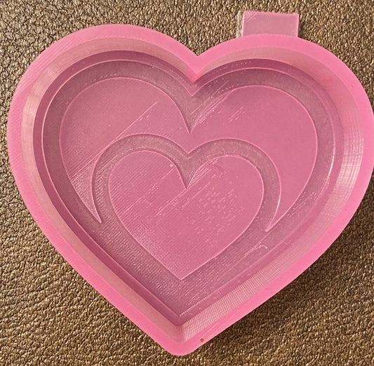 M123 Heart in Heart Silicone Mold