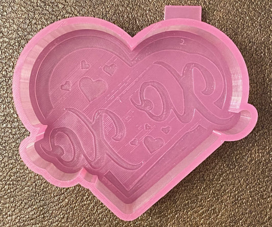 M124 XOXO Heart Silicone Mold