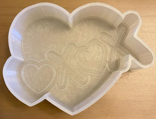 M125 Heart XOXO Silicone Mold