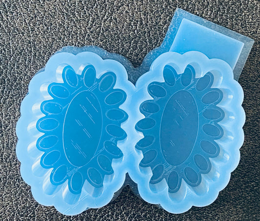 M657V Oval Concho Vents Silicone Mold