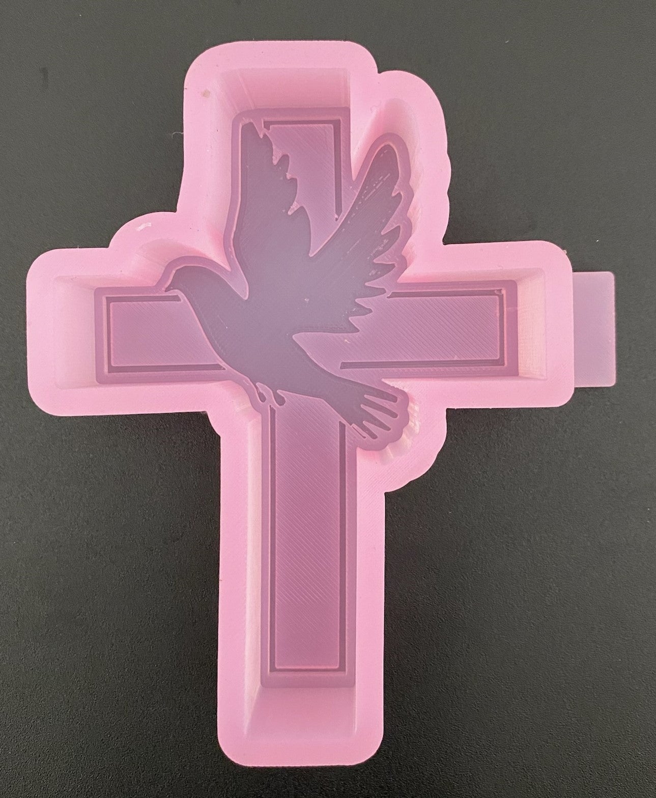 M65 Cross w Dove Silicone Mold