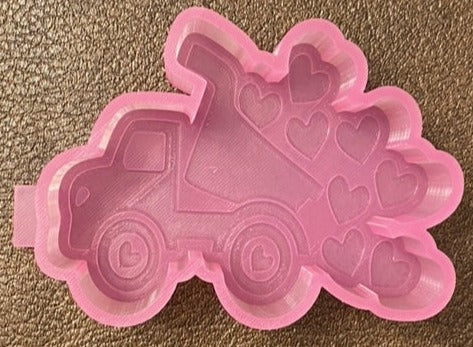 M108 Dump Truck With Hearts Silicone Mold